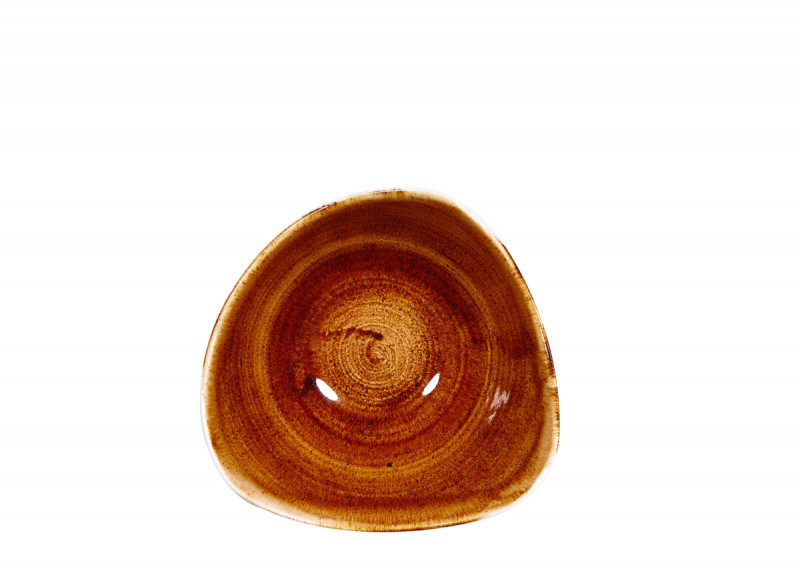 Bol triangulaire Vintage Copper porcelaine vitrifiée 15,3x15,3 cm Stonecast Patina Churchill
