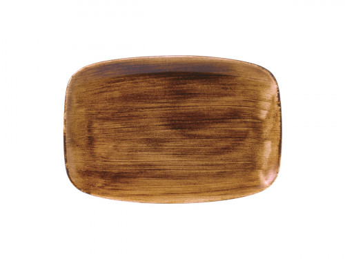 Assiette plate rectangulaire Vintage Copper porcelaine vitrifiée 34,4x23,4 cm Stonecast Patina Churchill
