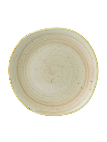 Assiette plate organique rond Nutmeg Cream porcelaine vitrifiée Ø 26,4 cm Stonecast Nutmeg Churchill