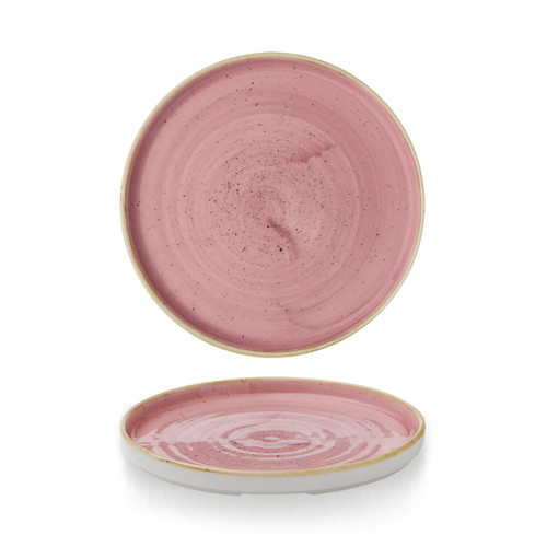 Assiette à bord droit rond Petal Pink porcelaine vitrifiée Ø 26 cm Stonecast Petal Churchill