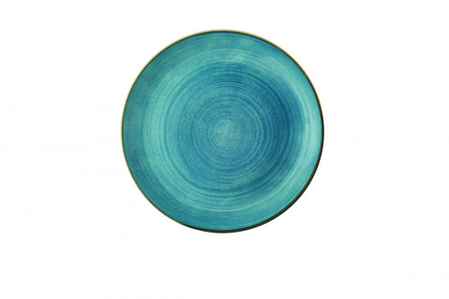Assiette coupe rond Raw Teal porcelaine vitrifiée Ø 28,8 cm Stonecast Raw Churchill