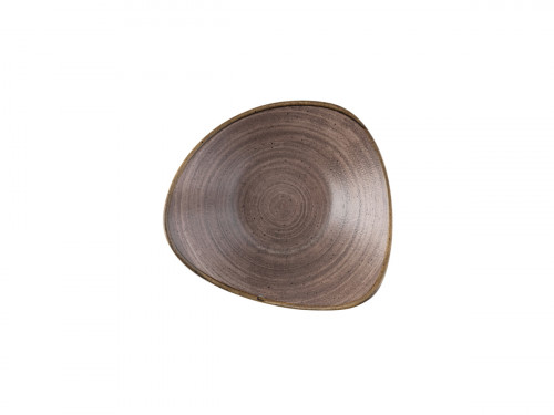 Bol triangulaire Raw Brown porcelaine vitrifiée 18,5x18,5 cm Stonecast Raw Churchill