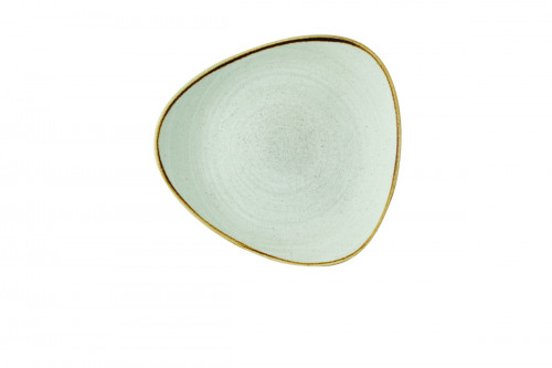 Assiette plate triangulaire raw grey porcelaine vitrifiée 22,9x22,9 cm Stonecast Raw Churchill