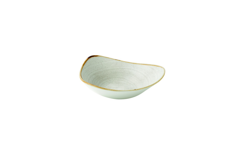 Bol triangulaire raw grey porcelaine vitrifiée 18,5x18,5 cm Stonecast Raw Churchill