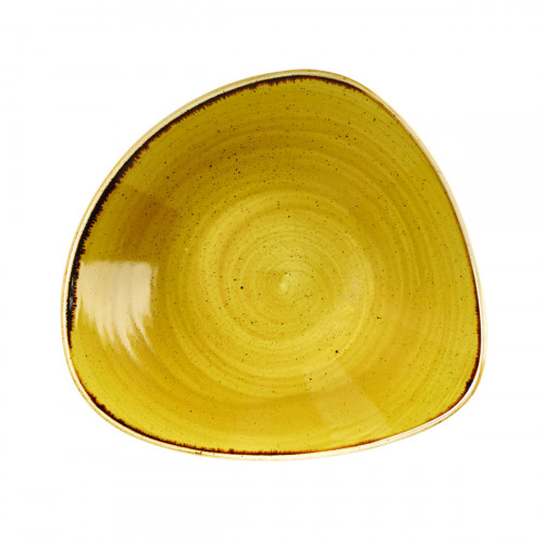 Bol triangulaire Mustard porcelaine vitrifiée 23,5x23,5 cm Stonecast Mustard Churchill