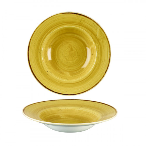 Assiette creuse rond Mustard porcelaine vitrifiée Ø 24 cm Stonecast Mustard Churchill