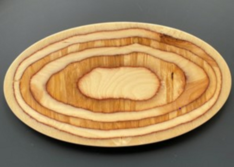 Planche ovale brun bouleau 20 cm De La Roca