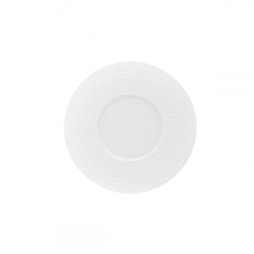 Sous tasse à thé rond blanc porcelaine de limoges Ø 15,8 cm L' Fragment Degrenne