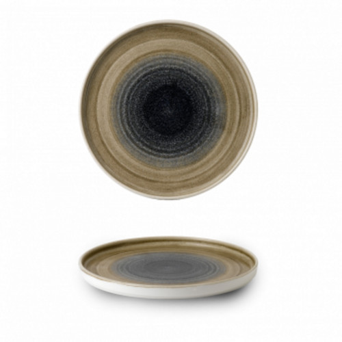 Assiette à bord droit rond aqueous bayou porcelaine vitrifiée Ø 26 cm Stonecast Aquaeous Churchill