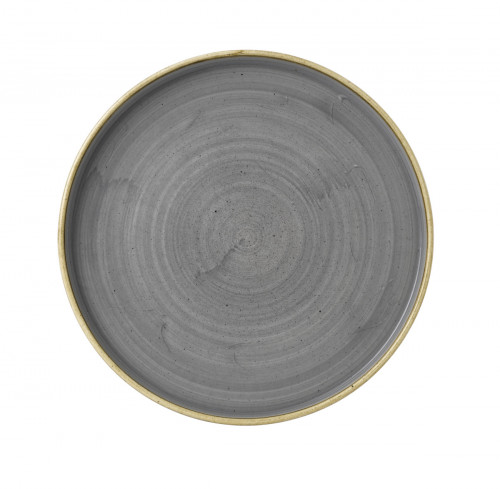 Assiette à bord droit rond peppercorn porcelaine vitrifiée Ø 16 cm Stonecast Grey Churchill