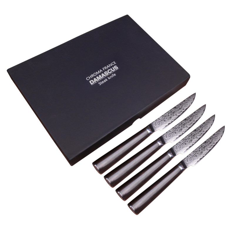 Coffret de 4 couteaux steak Damas Kasumi