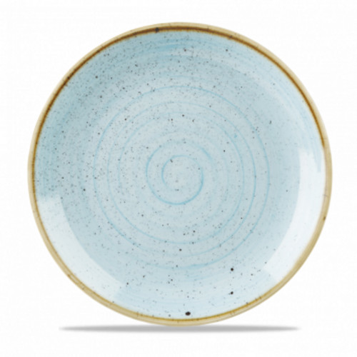 Assiette coupe plate rond bleu porcelaine vitrifiée Ø 26 cm Stonecast Duck Egg Churchill