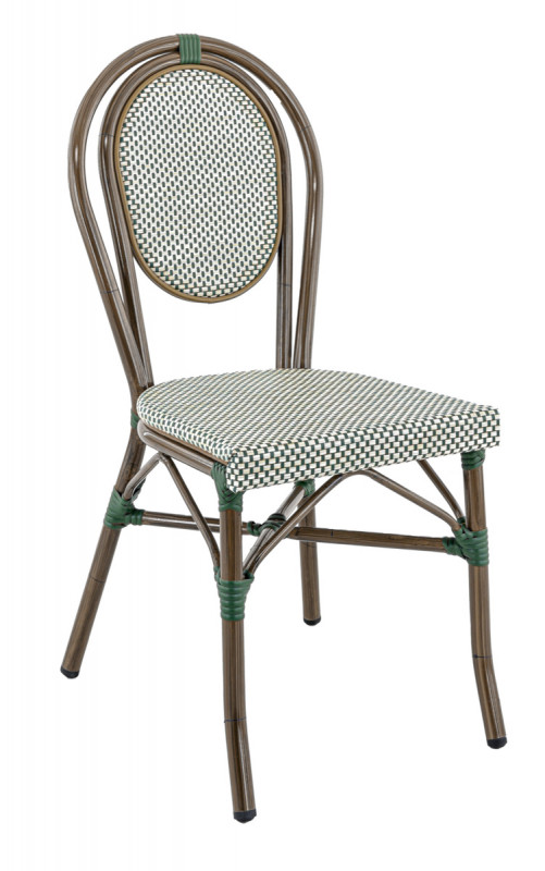 Chaise de terrasse vert 90x41x56 cm Paris Flexmob