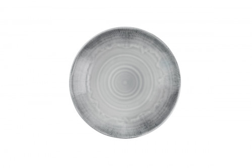 Assiette creuse organique gris porcelaine vitrifiée Ø 21 cm Harvest Flux Dudson