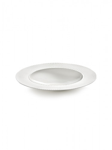 Assiette creuse rond blanc porcelaine bone china Ø 24 cm Nido Serax