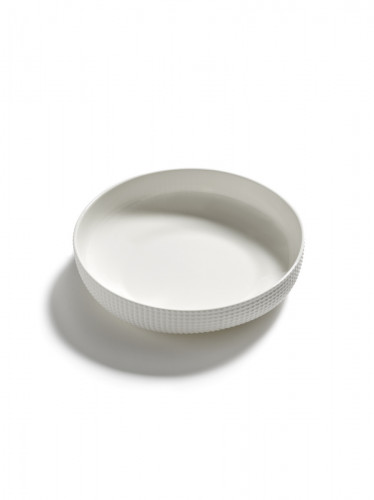 Plat rond blanc porcelaine bone china Ø 21 cm Nido Serax