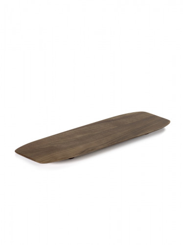 Plat rectangulaire brun noyer 35 cm Nido Serax