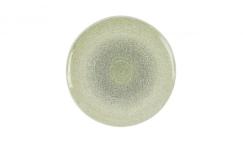 Assiette creuse organique vert porcelaine vitrifiée Ø 25 cm Harvest Grain Dudson