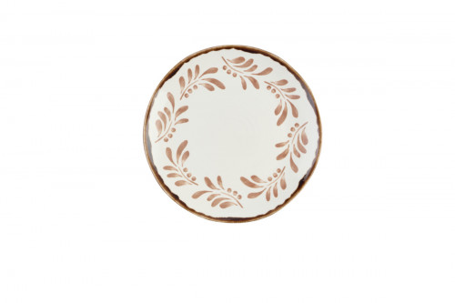 Assiette creuse organique terracotta porcelaine vitrifiée Ø 21 cm Harvest Mediterranean Dudson
