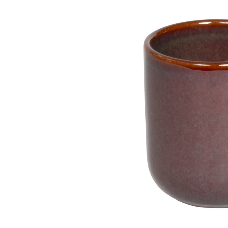 Gobelet rond Marron Bleu grès émaillé 9 cl Ø 5,5 cm Amber Accolade