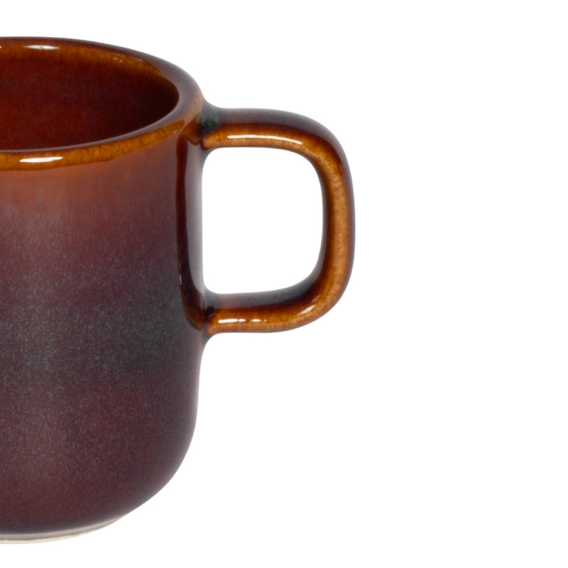 Tasse expresso rond Marron Bleu grès émaillé 9 cl Ø 5,5 cm Amber Accolade