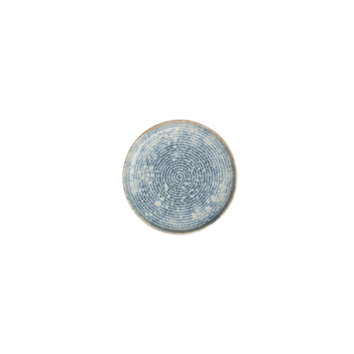 Assiette plate rond bleu grès émaillé Ø 17 cm Ice Accolade