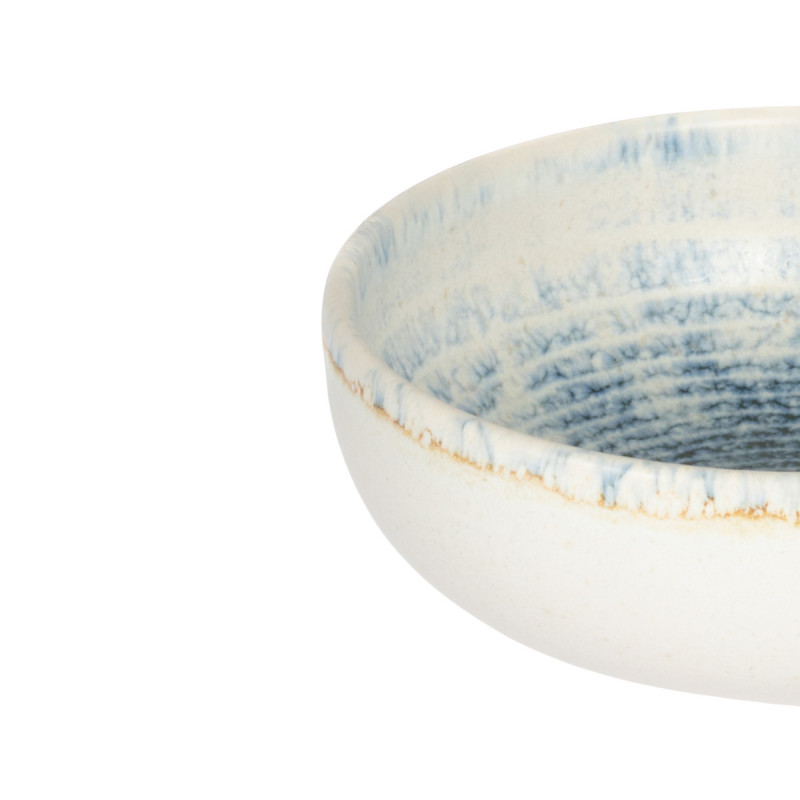Coupelle rond bleu grès émaillé Ø 12 cm Ice Accolade