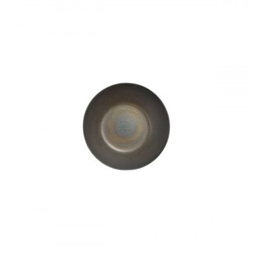 Assiette coupe creuse rond gris brun grès émaillé Ø 17 cm Enigma Accolade
