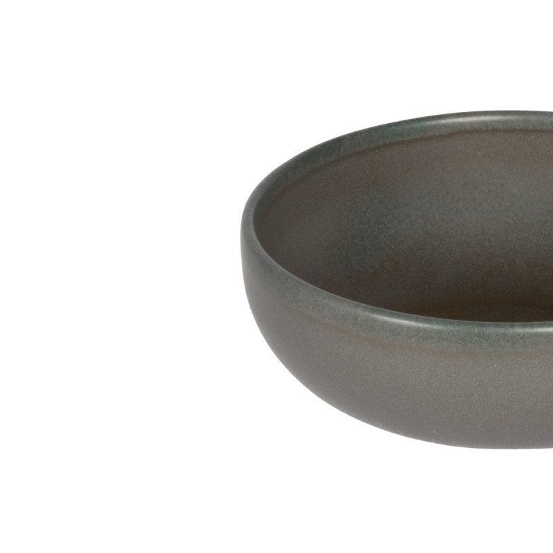 Coupelle rond gris brun grès émaillé Ø 12 cm Enigma Accolade