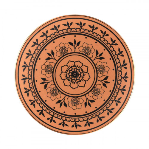 Assiette extra plate rond Tero Décor Alexandria porcelaine Ø 23,6 cm Earth Rak