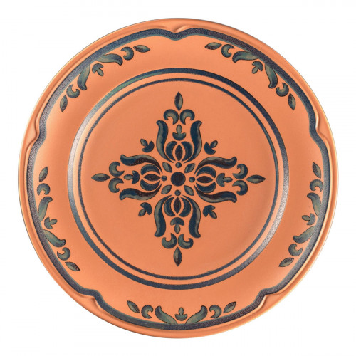 Assiette plate rond Tero Décor Ostia porcelaine Ø 23,7 cm Earth Rak