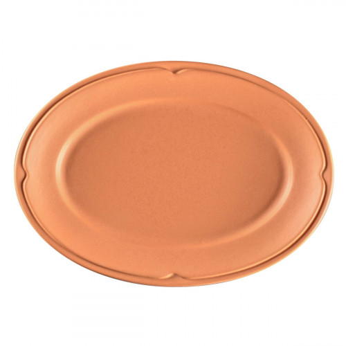 Assiette plate ovale Tero Décor Prima porcelaine 32x21 cm Earth Rak