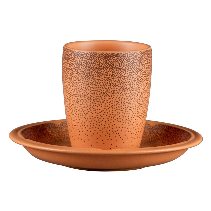 Tasse à café sans anse rond Tero Décor Denia porcelaine 20 cl Ø 7 cm Earth Rak
