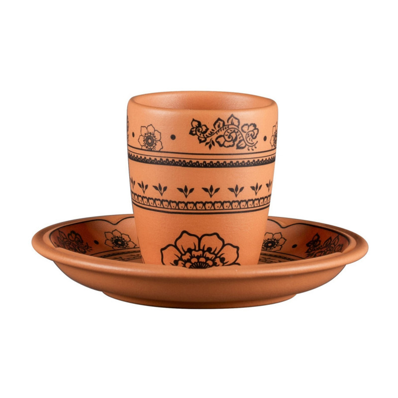 Tasse à espresso rond Tero Décor Alexandria porcelaine 9 cl Ø 5,8 cm Earth Rak