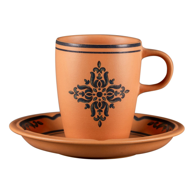 Tasse à thé rond Tero Décor Ostia porcelaine 23 cl Ø 7,3 cm Earth Rak