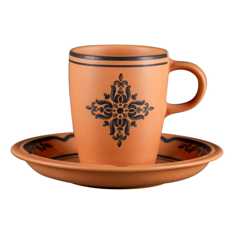 Tasse à café rond Tero Décor Ostia porcelaine 20 cl Ø 7 cm Earth Rak
