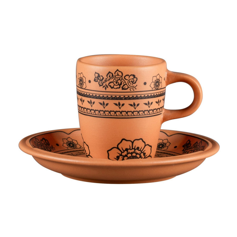 Tasse à espresso rond Tero Décor Alexandria porcelaine 9 cl Ø 5,8 cm Earth Rak
