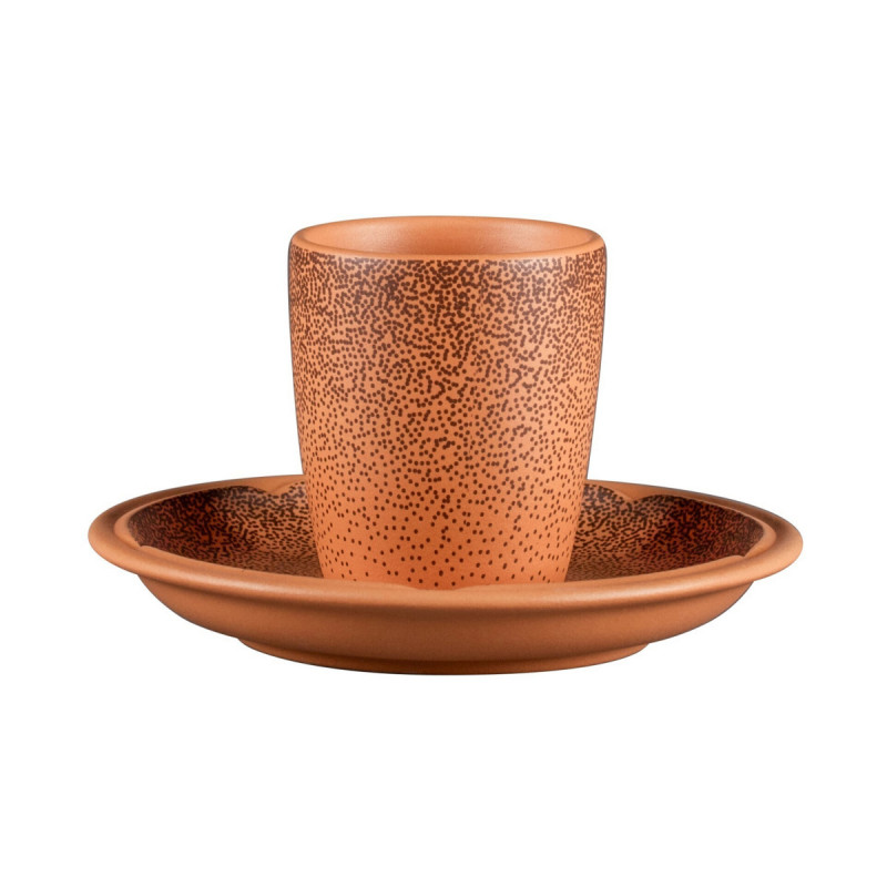 Sous tasse à espresso rond Tero Décor Denia porcelaine Ø 13 cm Earth Rak