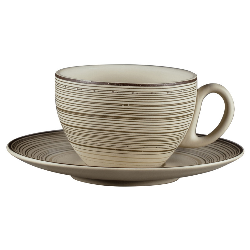 Sous tasse à café/thé rond Argila Décor Larissa porcelaine Ø 17 cm Earth Rak