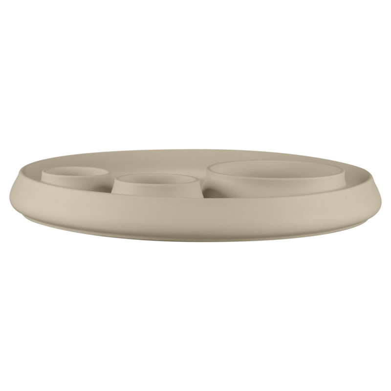 Plat à bord droit rond baantna argila Décor Prima porcelaine Ø 33,4 cm Earth Rak