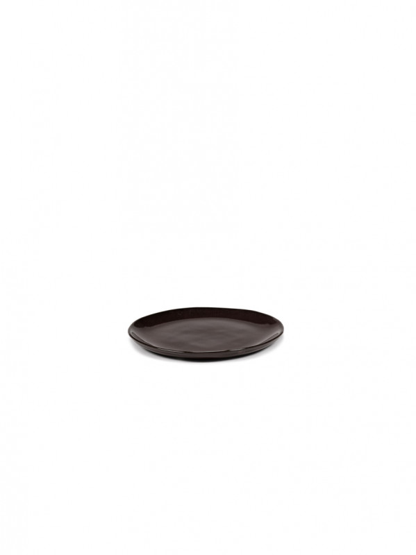 Assiette coupe plate rond ébène grès émaillé Ø 14,5 cm La Mère Serax