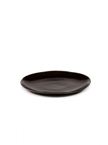 Assiette coupe plate rond ébène grès émaillé Ø 27 cm La Mère Serax