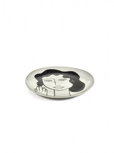 Assiette coupe plate rond écru grès émaillé Ø 25 cm La Mère Serax