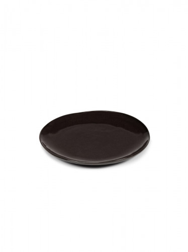 Assiette coupe plate rond ébène grès émaillé Ø 25 cm La Mère Serax