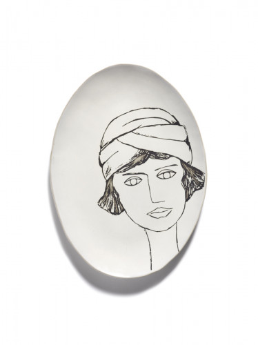 Assiette coupe plate ovale écru grès émaillé Ø 27,5 cm La Mère Serax