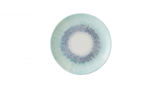 Assiette coupe plate rond Aquamarine porcelaine vitrifiée Ø 26 cm Fusion Churchill