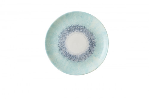 Assiette coupe plate rond Aquamarine porcelaine vitrifiée Ø 28 cm Fusion Churchill