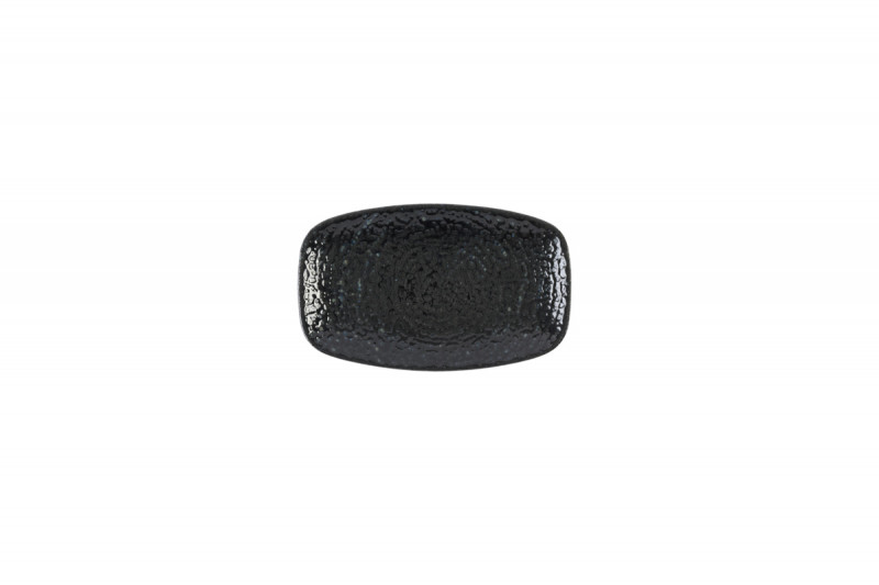 Assiette coupe plate rectangulaire noir porcelaine vitrifiée 20x12,1 cm Chroma Churchill