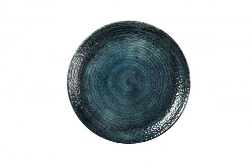 Assiette coupe plate rond bleu porcelaine vitrifiée Ø 28,8 cm Chroma Churchill