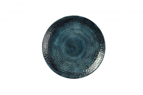 Assiette coupe plate rond bleu porcelaine vitrifiée Ø 21,7 cm Chroma Churchill